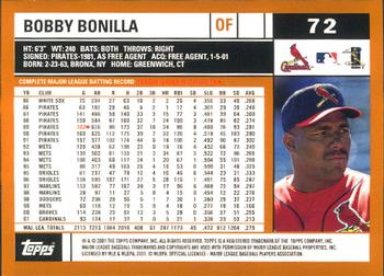 2002 Topps - Home Team Advantage #72 Bobby Bonilla  Back