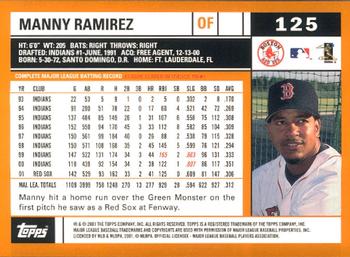 2002 Topps - Home Team Advantage #125 Manny Ramirez  Back