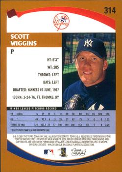 2002 Topps - Home Team Advantage #314 Scott Wiggins  Back