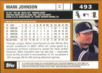 2002 Topps - Home Team Advantage #493 Mark Johnson Back