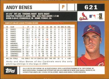 2002 Topps - Home Team Advantage #621 Andy Benes  Back