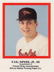 1989 French/Bray Baltimore Orioles #NNO Cal Ripken, Jr. Front