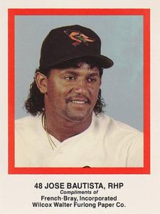1989 French/Bray Baltimore Orioles #NNO Jose Bautista Front