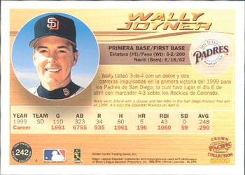 2000 Pacific Crown Collection #242 Wally Joyner Back