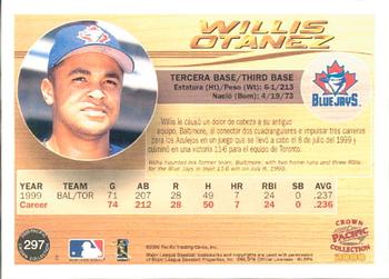 2000 Pacific Crown Collection #297 Willis Otanez Back