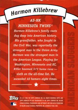 2002 Topps American Pie Spirit of America - American Sluggers Red #AS-HK Harmon Killebrew Back