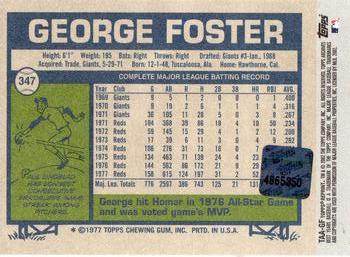 2002 Topps Archives - Autographs #TAA-GF George Foster Back