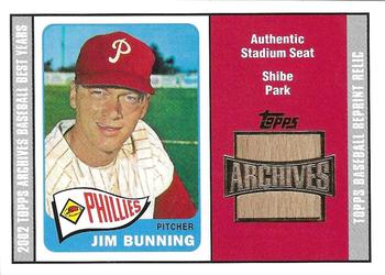 2002 Topps Archives - Seat Relics #TSR-JB Jim Bunning Front