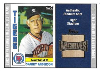 2002 Topps Archives - Seat Relics #TSR-SA Sparky Anderson Front