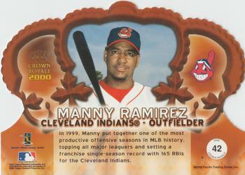 2000 Pacific Crown Royale #42 Manny Ramirez Back
