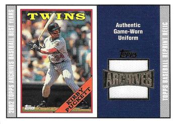 2002 Topps Archives - Uniform Relics #TUR-KP Kirby Puckett Front