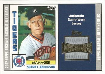 2002 Topps Archives - Uniform Relics #TUR-SA Sparky Anderson Front