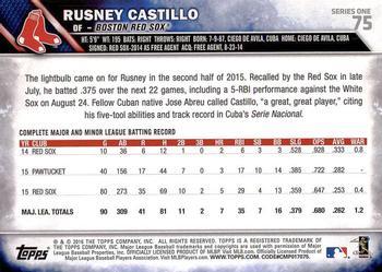 2016 Topps - Limited #75 Rusney Castillo Back