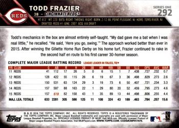 2016 Topps - Limited #292 Todd Frazier Back