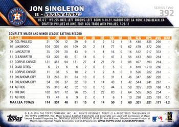 2016 Topps - Limited #392 Jon Singleton Back