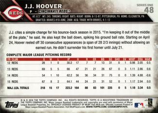 2016 Topps Mini #48 J.J. Hoover Back