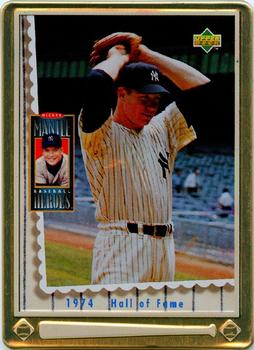 1995 Upper Deck Baseball Heroes Mickey Mantle 10-Card Tin #9 Mickey Mantle Front