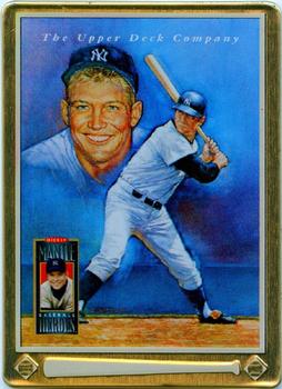 1995 Upper Deck Baseball Heroes Mickey Mantle 10-Card Tin #10 Mickey Mantle Front