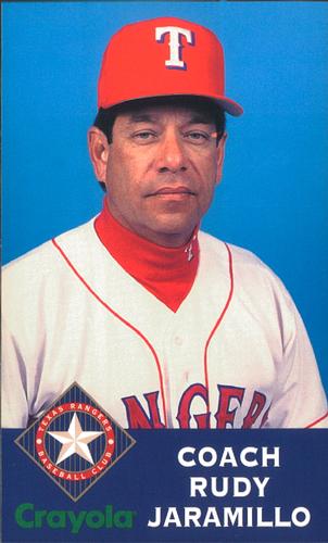 1995 Crayola Texas Rangers Photocards #NNO Rudy Jaramillo Front