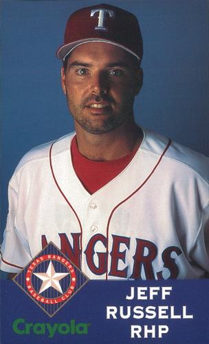 1995 Crayola Texas Rangers Photocards #NNO Jeff Russell Front