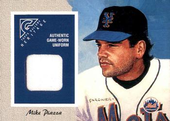 2002 Topps Gallery - Heritage Uniform Relics #GHR-MP Mike Piazza Front