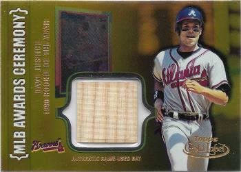2002 Topps Gold Label - MLB Awards Ceremony Relics Class 1 Gold #ACR-DJ David Justice Front