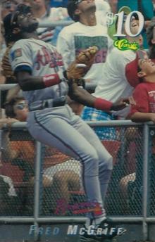 1995 Classic MLB $10 Phone Cards #NNO Fred McGriff Front