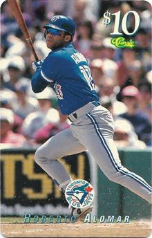 1995 Classic MLB $10 Phone Cards #NNO Roberto Alomar Front
