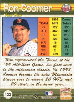 2000 Pacific Paramount #133 Ron Coomer Back