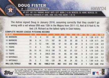 2016 Topps Holiday #HMW124 Doug Fister Back