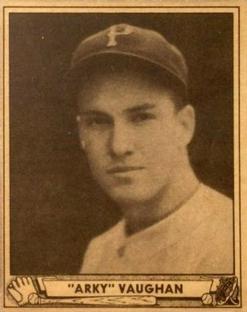 1940 Play Ball #107 Arky Vaughan Front