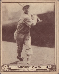 1940 Play Ball #111 Mickey Owen Front