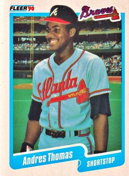 1990 Fleer #597 Andres Thomas Front