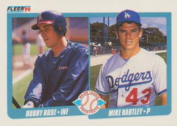 1990 Fleer #651 Bobby Rose / Mike Hartley Front