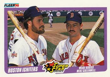 1990 Fleer #632 Boston Igniters (Wade Boggs / Mike Greenwell) Front