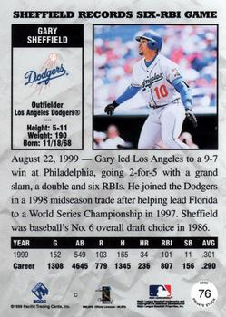 2000 Pacific Private Stock #76 Gary Sheffield Back