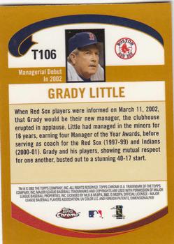 2002 Topps Traded & Rookies - Chrome #T106 Grady Little Back