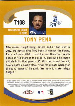 2002 Topps Traded & Rookies - Chrome #T108 Tony Pena Back