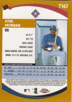 2002 Topps Traded & Rookies - Chrome #T167 Jose Morban Back