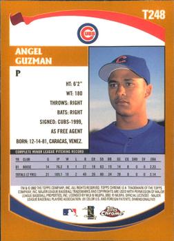2002 Topps Traded & Rookies - Chrome #T248 Angel Guzman Back