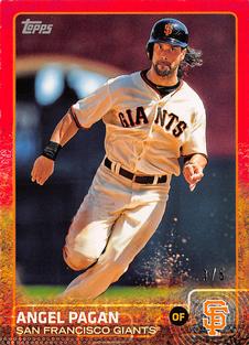 2015 Topps Mini - Red #688 Angel Pagan Front