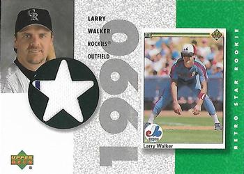 2002 UD Authentics - Retro Star Rookie Jerseys #SR-LW Larry Walker  Front