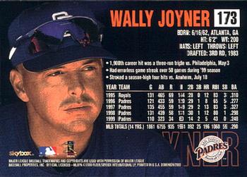 2000 SkyBox Dominion #173 Wally Joyner Back