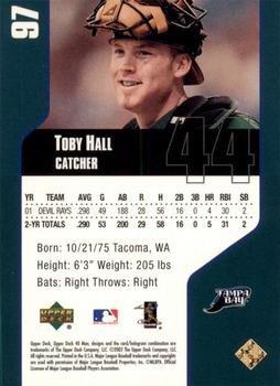 2002 Upper Deck 40-Man - Electric #97 Toby Hall  Back