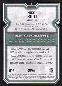 2017 Topps Museum Collection #2 Mike Trout Back