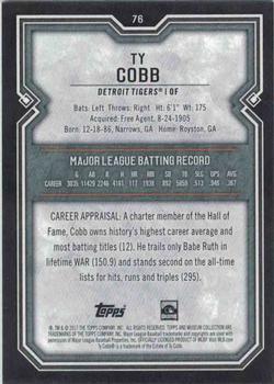 2017 Topps Museum Collection #76 Ty Cobb Back