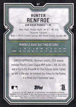 2017 Topps Museum Collection #97 Hunter Renfroe Back