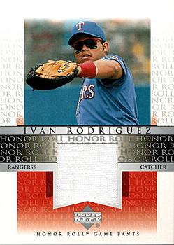 2002 Upper Deck Honor Roll - Game Jerseys #J-IR3 Ivan Rodriguez Front