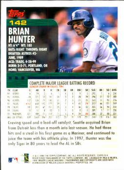 2000 Topps #142 Brian Hunter Back