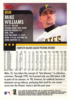 2000 Topps #22 Mike Williams Back